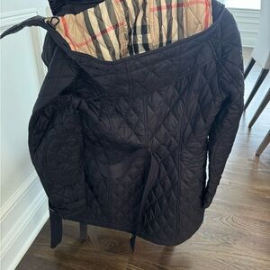 Navy blue Burberry coat